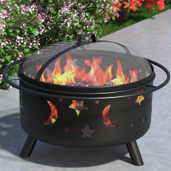 Recinto Stars & Moon Outdoor Backyard Garden Home Light Fire Pit RE2474158